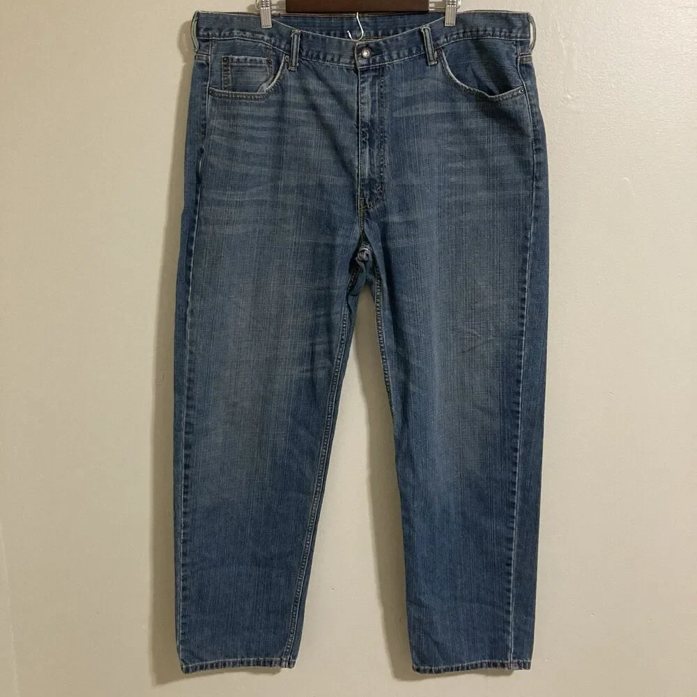 Levi 550 Relaxed Fit 5 Pocket Men’s Jeans 44x34 Light Wash Big & Tall